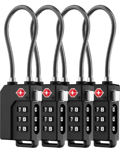 רק 14.9$/48 ש״ח (משלוח חינם בהגעה לסכום כולל של 49$ ומעלה) לסט 4 מנעולי ה־TSA למזוודות מבית LUGGEX!!