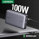 רק 39.9$/123 ש״ח לסוללת גיבוי UGREEN 20000mAh עוצמתית עם טעינה מהירה 100W PD מתאימה לטעינת מחשבים ניידים, טאבלטים וטלפונים עם תצוגה דיגיטלית חכמה וטעינת שלושה מכשירים במקביל!!