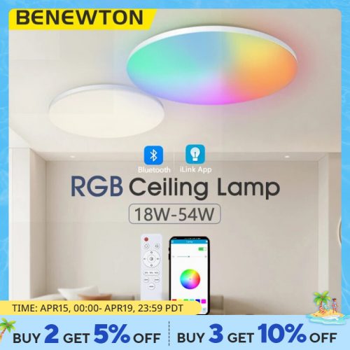 מחיר מתנה!! רק 12.6$\44 ש״ח למנורת תקרה צבעונית חכמה!!