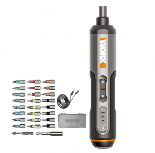 רק 22.6$/74 ש״ח למברג חשמלי קומפקטי Worx WX240 נטען USB, עם עיצוב נוח ביד, מומנט מדויק לעבודות עדינות והרכבת רהיטים, פתרון מושלם לבית או לנסיעות!!