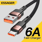 רק 1.96$\7 ש"ח לכבל האיכותי המהיר Essager 7A USB Type C 66W!!