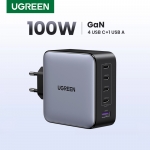 רק 86 ש"ח עם הקופון RP2B57 למטען GaN מבית UGREEN בהספק 100W ועם 5 פורטים!!