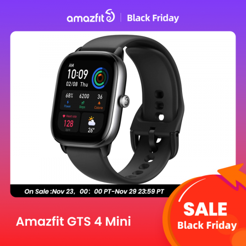 רק 50$/160 ש״ח לשעון החכם Amazfit GTS 4 Mini – דגם משודרג עם מסך AMOLED, ניווט לווייני, מעקב בריאות מלא, שליטה קולית ו‑150 מצבי ספורט!!
