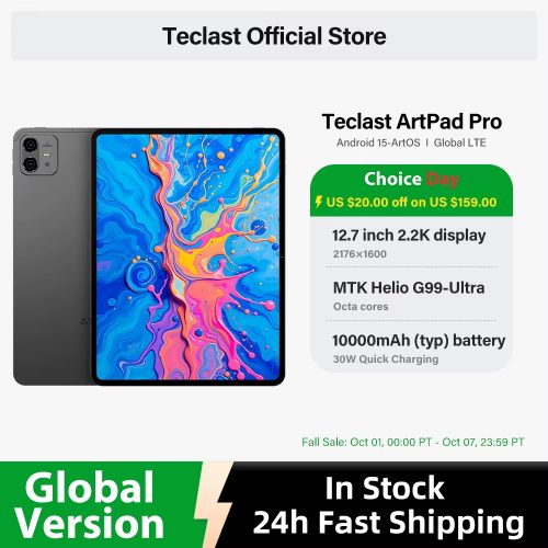 רק 142.8$/466 ש״ח לטאבלט Teclast ArtPad Pro עם מסך 12.7״ מרהיב, מעבד Helio G99 מהיר, סוללה עוצמתית ותמיכה ב־LTE לכל מקום!!
