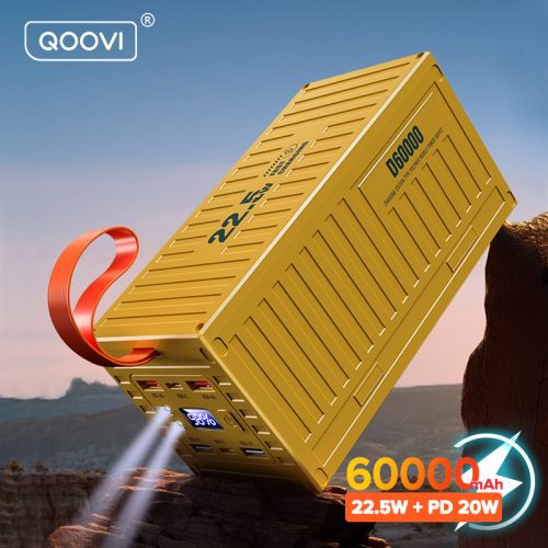 רק 30.9$/99 ש״ח לסוללת הגיבוי העוצמתית QOOVI עם קיבולת 60000mAh וטעינה מהירה 22.5W!!