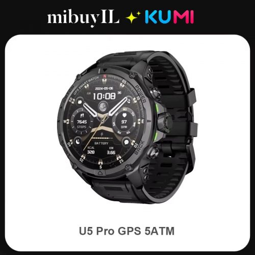רק 59$/188 ש״ח לשעון החכם KUMI U5 Pro עם מסך אמולד, GPS מובנה ותמיכה מלאה בעברית!!