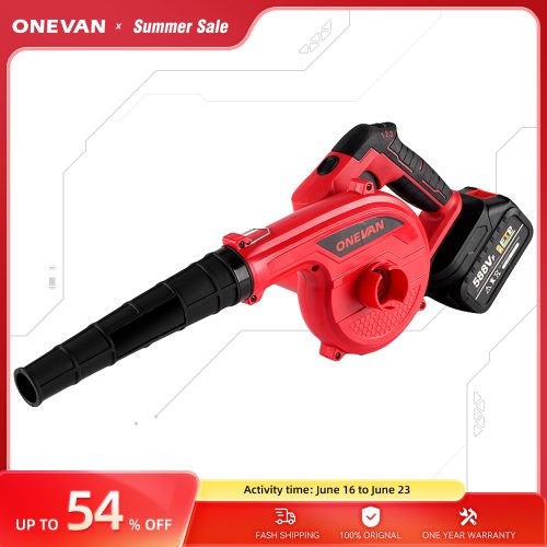 רק 169 ש״ח עם הקופון AFAS6 למפוח העלים האלחוטי הנהדר מבית ONEVAN בהספק 3500W עם מטען תואם למתח בישראל וסוללה אחת!! 