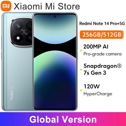 רק 274$/900 ש״ח לסמארטפון Xiaomi Redmi Note 14 Pro+ 5G גרסה גלובלית עם מסך AMOLED, מצלמת 200MP, זום אופטי וטעינה סופר מהירה!!