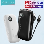 רק 12.5$/46 ש״ח למטען נייד / סוללת גיבוי KUULAA 10000mAh 22.5W עם כבלים משולבים!!