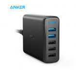 רק 30$ עם הקופון ANKER5USD למטען מהיר וחכם 63W עם 5 חיבורים מבית אנקר Anker!!