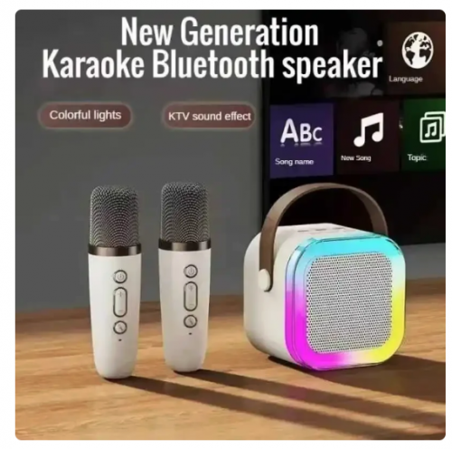 לחטוף!! מחיר מתנה!! רק 7$\24 ש"ח למכונת קריוקי ניידת עם 2 מיקרופונים!! בארץ המחיר 99 ש״ח!!