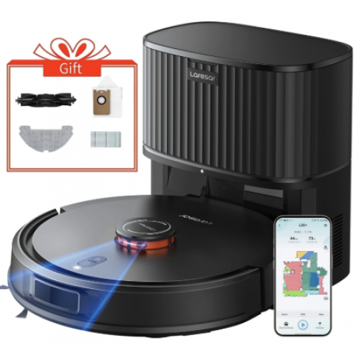 לחטוף!! רק 510 ש״ח מחיר סופי ממחסן ישראל עם הקופון BTSIL6 לשואב הרובוטי Laresar L20 עם עמדת ריקון עצמי וניווט לייזר!!