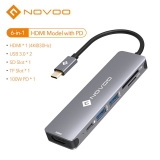 רק 18.99$ עם הקופון NOVOOHUB להאב \ דוקינג סטיישן 6 ב 1 מבית NOVOO במבצע השקה עולמי!!