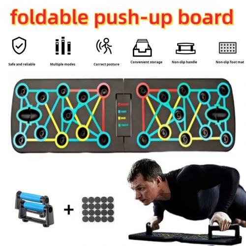 לחטוף!! רק 6.5$/21 ש״ח לסט לוח שכיבות סמיכה מתקפל ופונקציונלי לאימון פלג גוף עליון!!