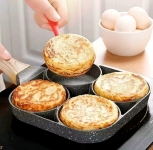 רק 12.7$/39 ש״ח למחבת 4 שקעים לצליית ביצים והמבורגרים עם ציפוי נון סטיק, תחתית שטוחה והתאמה לכל סוגי הכיריים להכנת ארוחת בוקר מושלמת במהירות!!