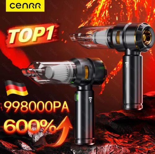 רק 23.3$/72 ש״ח לשואב אבק ומפוח אלחוטי לרכב CENRR עם מנוע ללא פחמים, עוצמת שאיבה חזקה, סוללה עד 40 דקות וערכת 9 אביזרים לניקוי מושלם!!