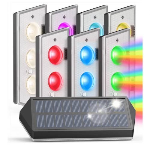 רק 19.4$/63 ש"ח (משלוח חינם בהגעה לסכום כולל של 49$ ומעלה) לסט של 8 מנורות סולאריות מבית Veeool – תאורת חוץ צבעונית עמידה במים לגינה, שביל או גדר!!
