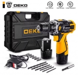 רק 30.7$/99 ש״ח לסט מקדחה חשמלית נטענת DEKO 20V עם סוללת ליתיום, ידית נוחה, עוצמה מרשימה ותאורת LED לעבודה מדויקת גם בחושך!!