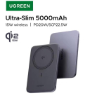 רק 28.6$/88 ש״ח לסוללת גיבוי מגנטית UGREEN 5000mAh עם טעינה אלחוטית Qi2 ועיצוב דק במיוחד שמתחבר ישירות לאייפון בלי כבלים ומספק טעינה מהירה בכל מקום!!
