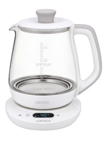 דיל מקומי: רק 269 ש״ח לקומקום זכוכית לתינוק 800W בנפח 1.2 ליטר של Yamayo – טמפ' מדויקת להכנת בקבוקים בלחיצת כפתור!