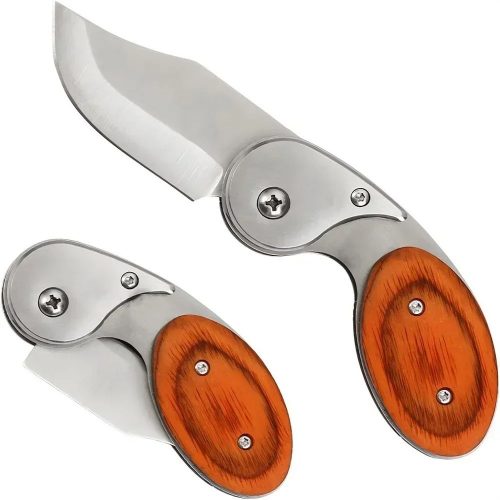 רק 3.9$/13 ש״ח לסכין מתקפלת קומפקטית עם להב פלדה ‎5CR13MOV‎ וידית עץ איכותית – מושלמת לשטח, טיולים וצייד!!