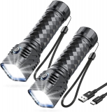 רק 41 ש"ח (משלוח חינם בהגעה לסכום כולל של 49$ ומעלה) לזוג פנסים עוצמתיים נטענים מבית WdtPro – תאורה חזקה במיוחד עם טעינת USB ונוחות שימוש בכל תנאי!!