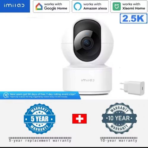 רק 17$/55 ש״ח לסט של מצלמת אבטחה חכמה Imilab C21 עם כרטיס זיכרון 32GB, איכות 2.5K, זווית רחבה, חיבור קבוע לחשמל וצפייה חיה מהאפליקציה!!