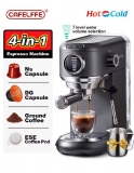רק 109.9$/358 ש״ח למכונת הקפה המשולבת של Cafelffe – תומכת בכל סוגי הקפה כולל קפסולות, פודים וטחון, עם מקציף חלב!!
