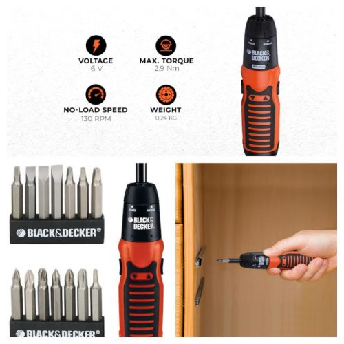 דיל מקומי: מבריגים לכם פינה! סט מברג חשמלי 19 חלקים Black+Decker Multi-Bits A7073-XJ ב-₪99 בלבד!!