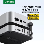 רק 53.3$/165 ש״ח לתחנת עגינה UGREEN 10-ב-1 ל-Mac Mini M4 עם חריץ SSD מובנה, DisplayPort מתקדם, חיבורי USB מהירים וקורא כרטיסים כפול!!