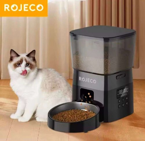 רק 29$/93 ש״ח למתקן האוכל האוטומטי האיכותי מבית ROJECO בנפח 2 ליטר עם שליטה מלאה במנות ובתזמון הארוחות!!