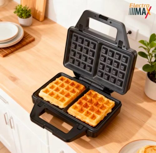 רק 43.3$/140 ש״ח למכונת הוופל והטוסט 3 ב‑1 מבית Electro Max – כוללת פלטות מתחלפות לוופל, טוסטים וגריל, בעוצמה של 1000W וניקוי קל במיוחד!!