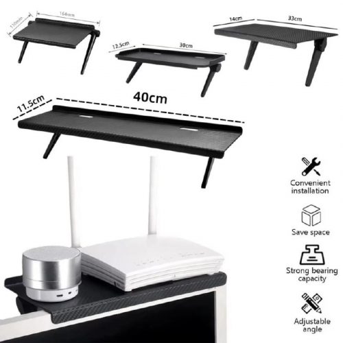 רק 4.7$/15 ש״ח למדף אוניברסלי שמתלבש על הטלוויזיה או המסך – פתרון חכם ואלגנטי לחיסכון במקום ואחסון של שלטים, ממיר, ראוטר ועוד!!