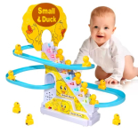 רק 5.2$/16 ש״ח לצעצוע מסלול ברווזים מוזיקלי עם מדרגות וטראק מתגלגל שמדליק אורות, מנגן מוזיקה ומעסיק ילדים לאורך זמן!!