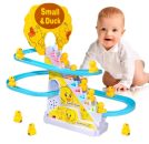 רק 5.2$/16 ש״ח לצעצוע מסלול ברווזים מוזיקלי עם מדרגות וטראק מתגלגל שמדליק אורות, מנגן מוזיקה ומעסיק ילדים לאורך זמן!!