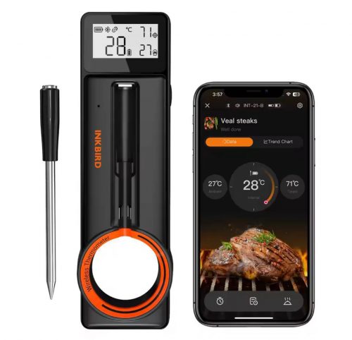 רק 28.8$/94 ש״ח למדחום הבשר החכם והמדויק של Inkbird עם חיבור WiFi ו-Bluetooth, תפריטים אוטומטיים וחיישן דק במיוחד – שליטה מלאה בצלייה מכל מקום!!