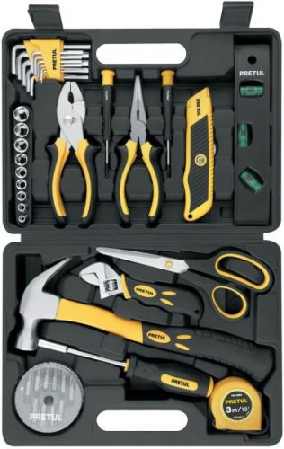 דיל מקומי: רק 129 ש״ח לסט כלים מושלם לבית! סט 42 חלקים במזוודה קשיחה של Pretul!!