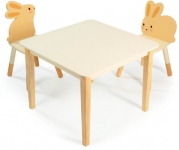 דיל מקומי: עיצוב חמוד, נוחות ופרקטיות בחדר הילדים! שולחן וזוג כסאות עץ לילדים Mentari רק ב-₪401 במקום ₪549!!