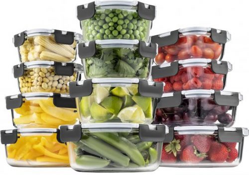 דיל מקומי: לחטוף! סט 12 קופסאות אחסון מזכוכית של חברת Finedine האמריקאית (סה"כ 24 חלקים) ב-₪89 בלבד!