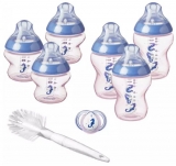 דיל מקומי: רק 74 ש"ח לסט 6 בקבוקים Tommee Tippee Closer To Nature Bottle Starter Set כולל מוצץ ומברשת!!