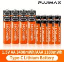 החל מ 9.4$/29 ש״ח לסט סוללות ליתיום נטענות AA/AAA עם טעינת Type-C, קיבולת גבוהה ו־1,500 מחזורי שימוש – אידיאליות לכל הבית!!