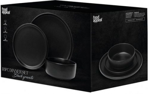 דיל מקומי: כשיש צלחות כאלה – כל ארוחה היא חגיגה! סט צלחות קרמיקה 18 חלקים ל-6 סועדים Food Appeal Granite במחיר מדהים!