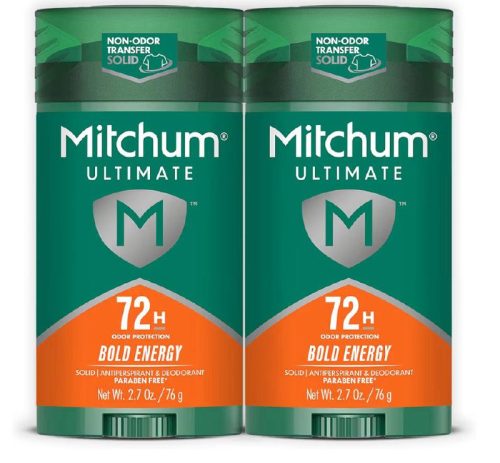רק 11.9$/36 ש״ח (משלוח חינם בהגעה לסכום כולל של 49$ ומעלה) למארז של 2 דאודורנטים לגברים Mitchum Ultimate עם הגנה חזקה עד 72 שעות, ניחוח Bold Energy ומריחה שקופה בלי סימנים לבנים!!