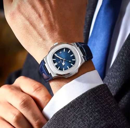 רק 6.7$/22 ש״ח לשעון גברים יוקרתי בעיצוב מרובע מבית POEDAGAR – עם תאריך, רצועת עור, עמידות במים וזכוכית Hardlex – במחיר נדיר על הצבע הכחול בלבד!!