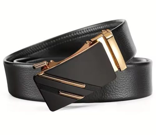 רק 4.3$/14 ש״ח לחגורת עור אלגנטית לגברים עם אבזם מתכת אוטומטי באורך 120 ס״מ – עיצוב יוקרתי, נוחה להתאמה ומשלוח חינם!!