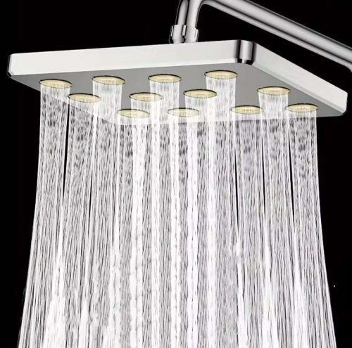 רק 11.2$/37 ש"ח לראש מקלחת ריבועי גדול בעיצוב מודרני – זרימת מים עוצמתית, ניקוי קל ועמידות לאורך זמן!!