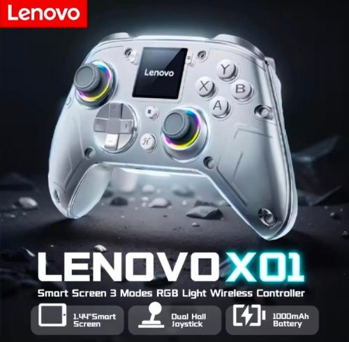 רק 32.1$/103 ש״ח לבקר משחקים מטורף Lenovo X01 עם מסך חכם, תמיכה ב־Switch, PS4, PC, iOS ואנדרואיד, טכנולוגיית Hall-Effect, רטט כפול, כפתורי קומבו ועוד – ביצועים של פרו במחיר של חובבן!!