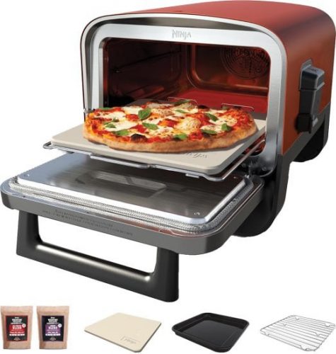 דיל מקומי: רק 1199 ש״ח לתנור\מעשנה חשמלית\טאבון פיצה החדש 8 ב-1 Ninja WoodFire OO101 2400W הכולל אבן שמוט!!