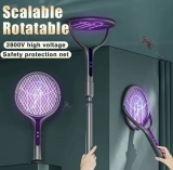 רק 12$/39 ש״ח למחבט יתושים חשמלי 2 ב־1 עם תאורת UV, סוללה נטענת וידית טלסקופית מתכווננת!!