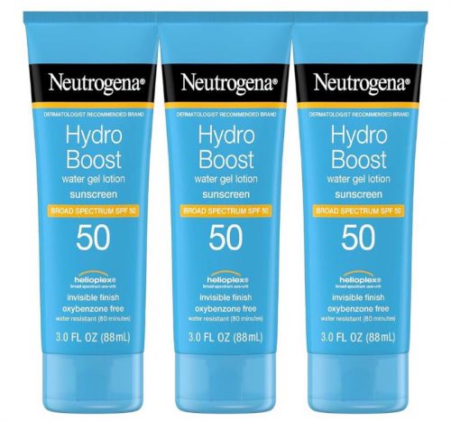 רק 30.9$/101 ש״ח (משלוח חינם בהגעה לסכום כולל של 49$ ומעלה) לקרם הגנה לחותי לפנים ולגוף Neutrogena Hydro Boost SPF 50 באריזת 3 יחידות!!